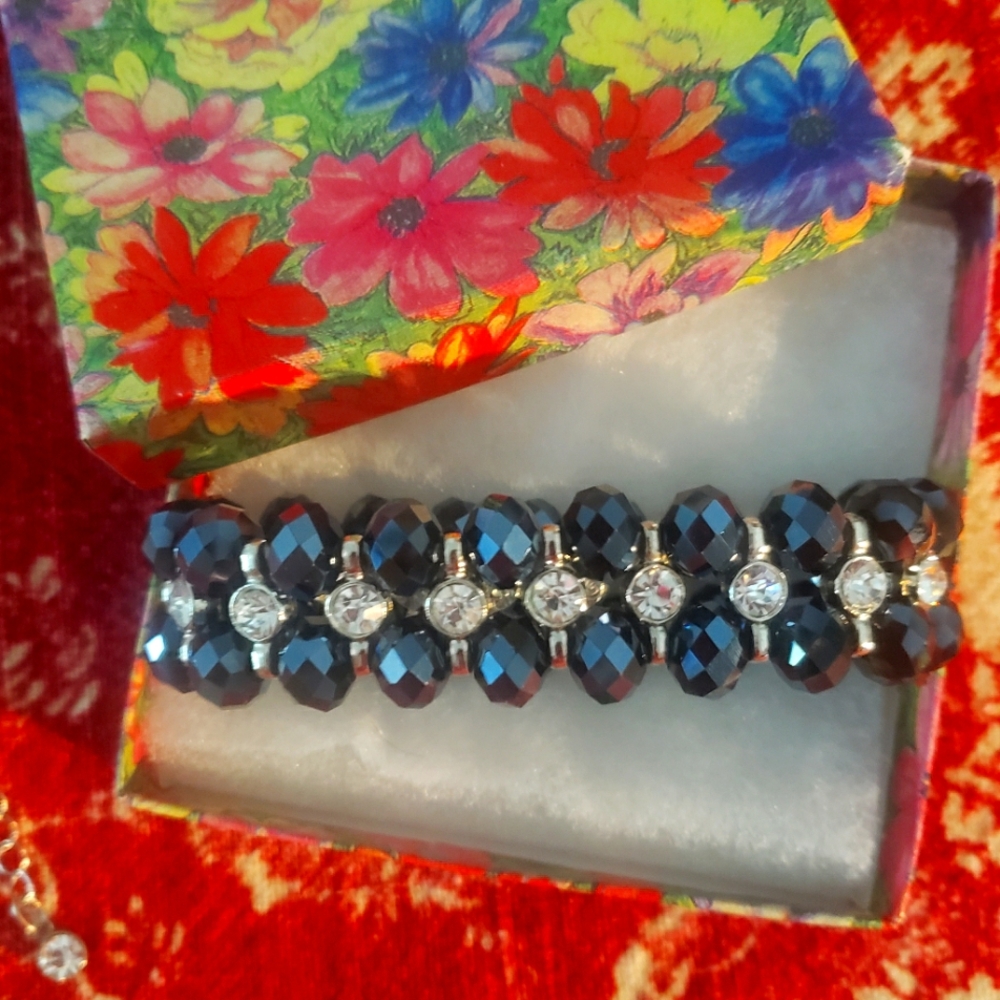 Elegant  Sapphire Blue Crystal Bracelet